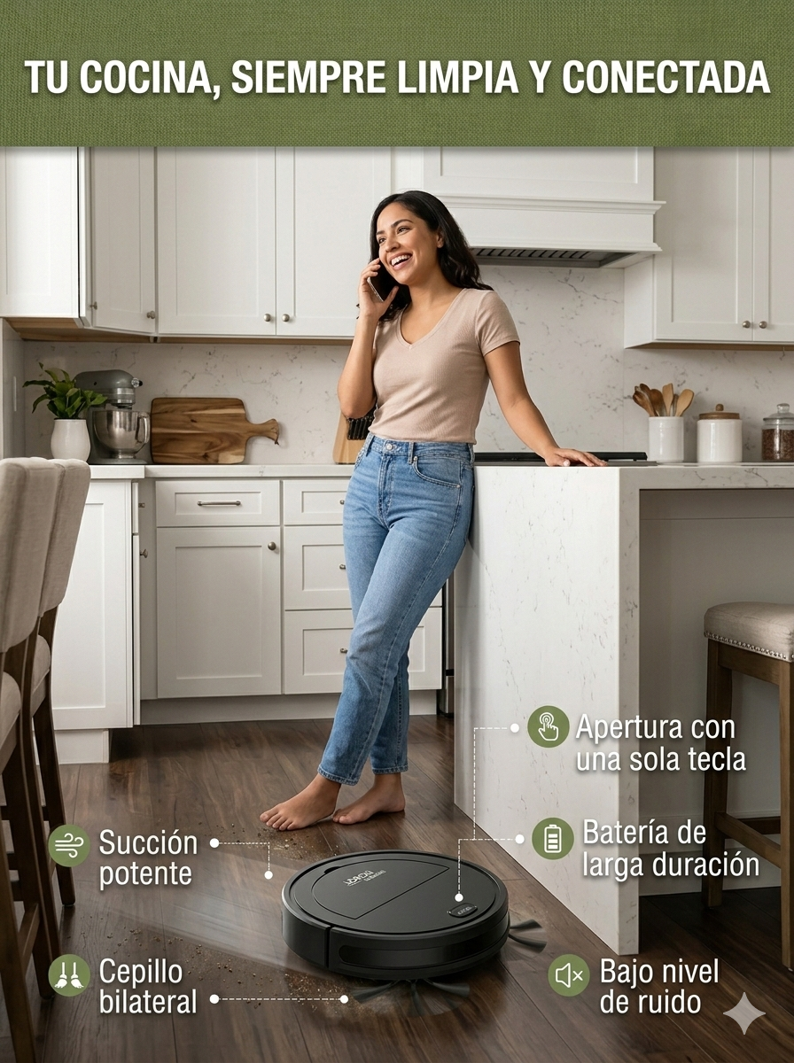 Aspiradora Robot para Limpieza Diaria