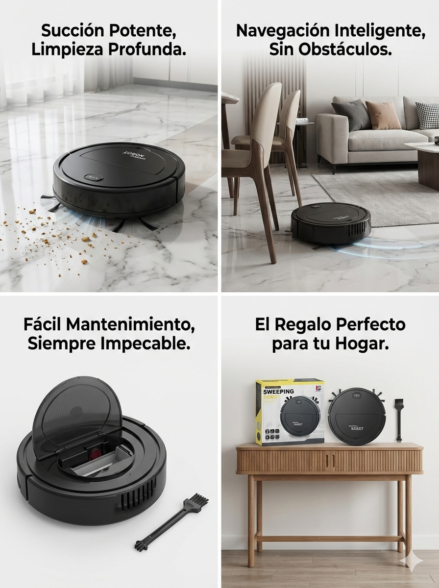 Aspiradora Robot para Limpieza Diaria
